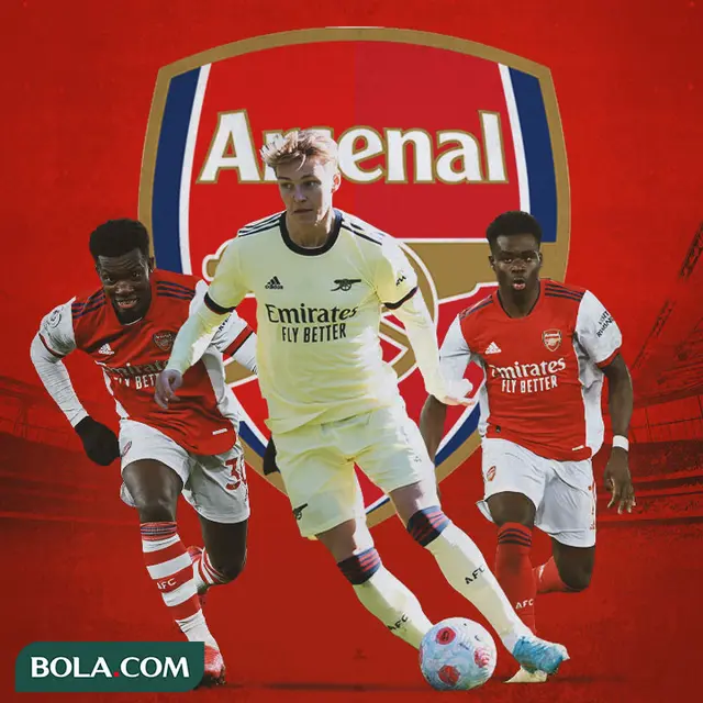 Arsenal - Eddie Nketiah, Martin Odegaard, Bukayo Saka