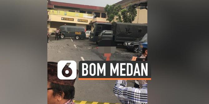 VIDEO: Bom Bunuh Diri Meledak di Mapolresta Medan