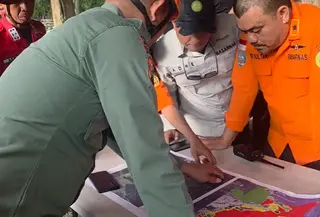 Pencarian pesawat ATR hilang kontak di Maros. (Istimewa)