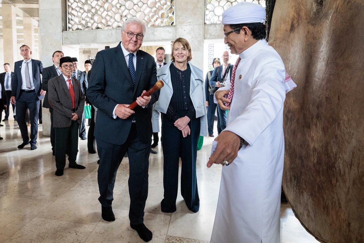 FOTO: Presiden Jerman Tinjau Kerukunan Beragama di Jakarta