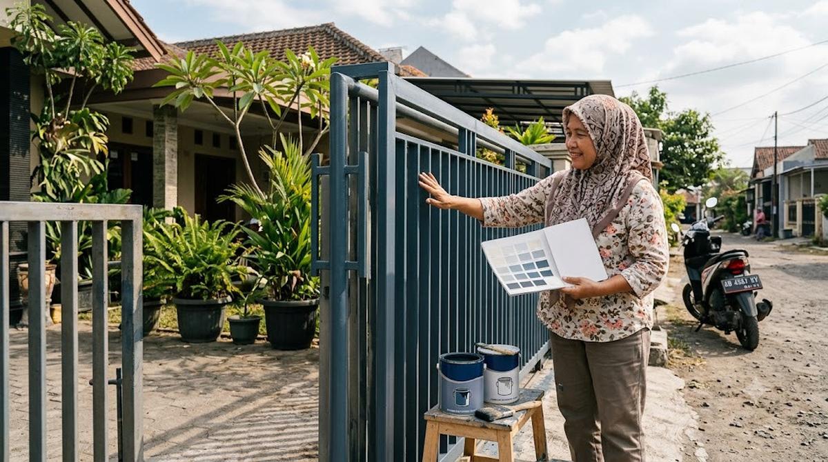 Tips Memilih Cat Pagar Luar Rumah yang Tahan Cuaca Panas dan Debu/AI Generated