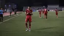 Penyerang Timnas Indonesia, Dendy Sulistyawan melakukan selebrasi usai mencetak gol ke gawang Filipina dalam laga grup A Piala AFF 2022 di Stadion Rizal Memorial, Manila, Filipina, Senin (2/1/2023). Indonesia menang tipis atas Filipina dengan skor 2-1 dan lolos ke semifinal dengan status runner up menemani Thailand sebagai juara grup A. (Foto: Dok PSSI)
