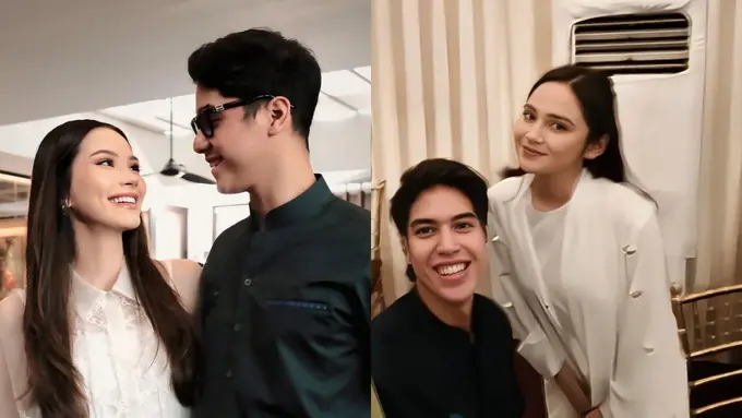 Adu Gaya Serasi Alyssa Daguise-Al Ghazali dan Syifa Hadju-El Rumi di Halal Bihalal yang Digelar Maia Estianty