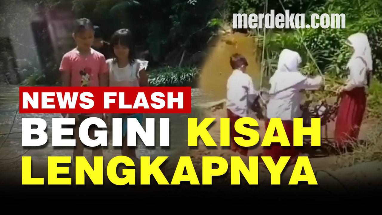 VIDEO: Fakta Sebenarnya Bocah SD Pakai Keranjang Gantung Lewati Sungai