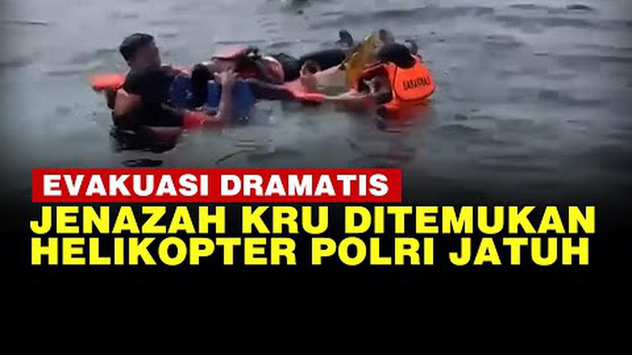 VIDEO: Dramatis Proses Evakuasi Helikopter Polri Jatuh, Jenazah Kru Ditemukan