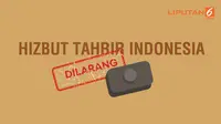 banner Hizbut Tahrir dilarang (Liputan6.com/Triyasni)