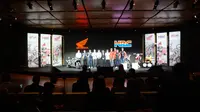 Peluncuran tim Honda Racing untuk kompetisi 2020 di Auditorium Fiera Milano, Milan, Italia, Selasa (5/11/2019). (Liputan6.com/Marco Tampubolon)