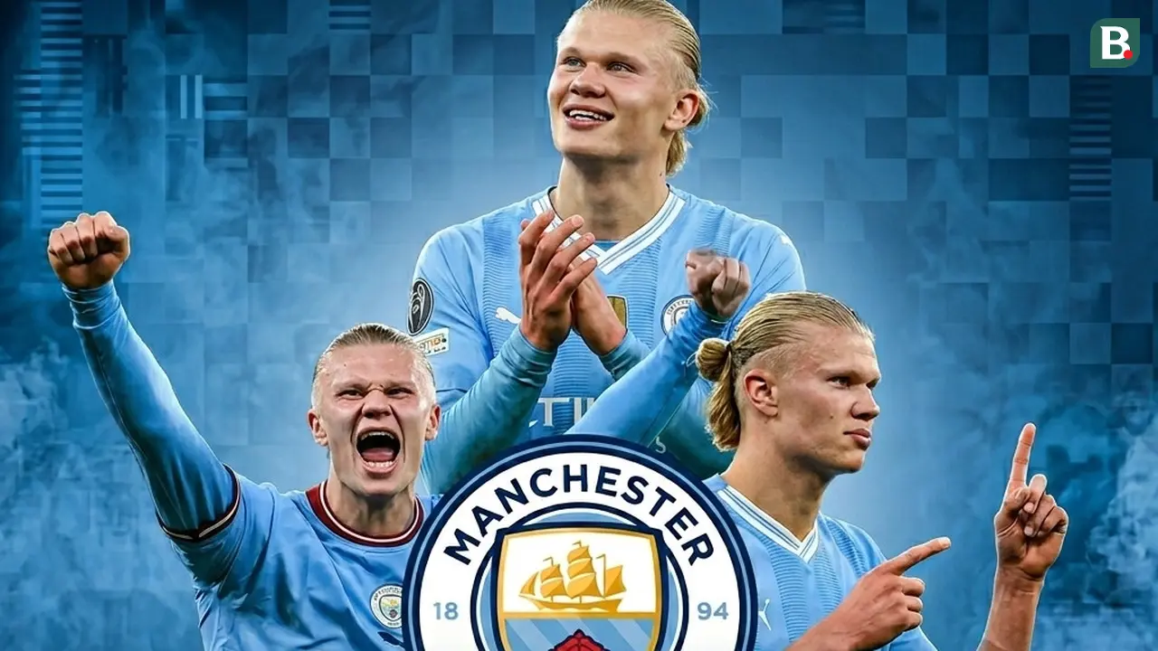 Ilustrasi Erling Haaland di Manchester City. (Bola.com/AFP/Gemini)