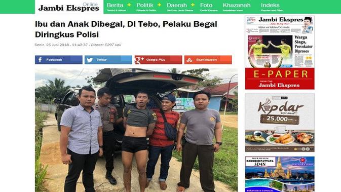 Gambar Tangkapan Layar Artikel dari Situs jambiekspres.co.id.