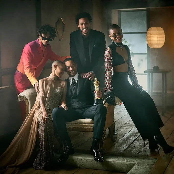 Foto Keluarga Will Smith di After Party Oscar 2022