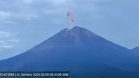 Ilustrasi erupsi Gunung Semeru di Perbatasan Kabupaten Lumajang dan Kabupaten Malang (Istimewa)