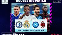 Live Streaming Big Match Liga Champions 2022/2023 Babak 8 Besar Leg Kedua di Vidio. (Sumber : dok. vidio.com)