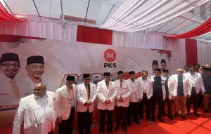 Partai Keadilan Sejahtera (PKS) menggelar rapat pimpinan nasional atau Rapimnas hari ini, Kamis (19/9/2024). (Liputan6.com/ Muhammad Radityo Priyasmoro)