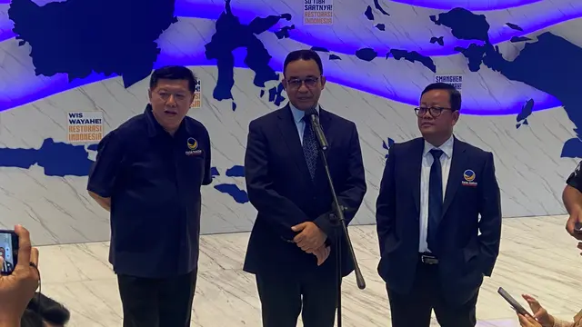Bakal Calon Presiden dari Koalisi Perubahan untuk Persatuan (KPP) Anies Baswedan di NasDem Tower