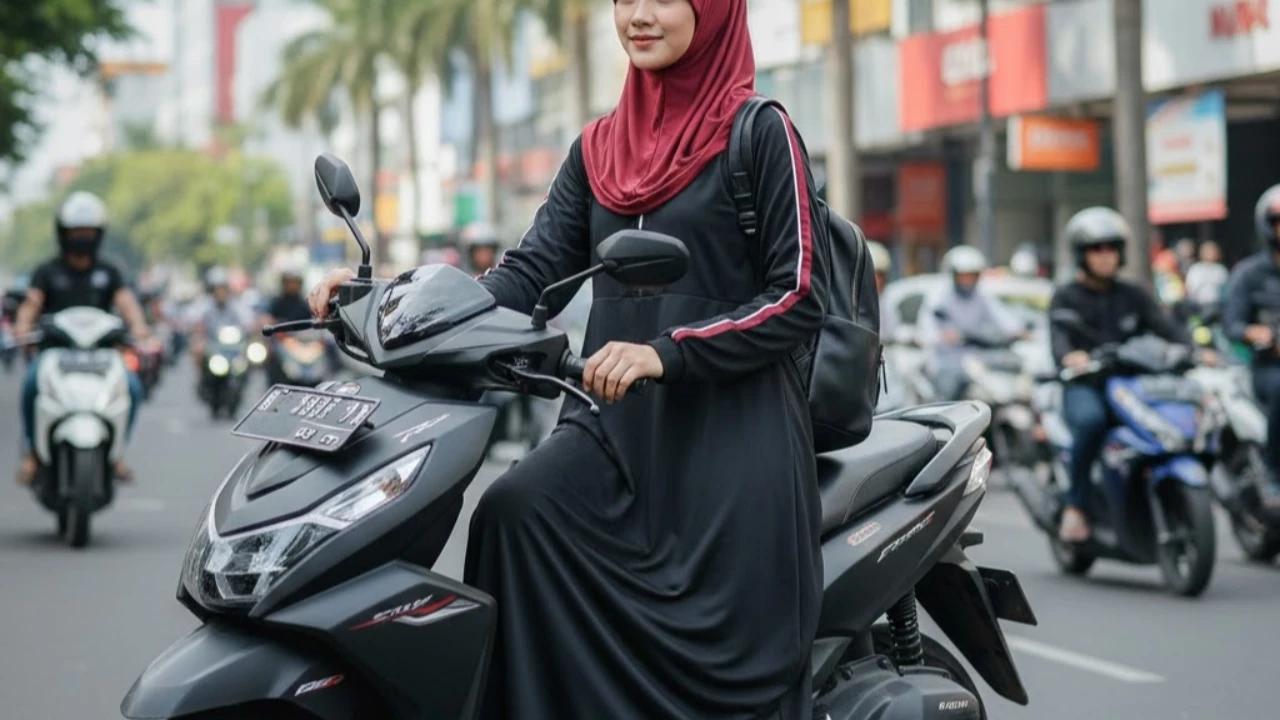 7 Inspirasi Model Gamis yang Cocok untuk Pengendara Motor, Ringan dan Memudahkan Gerak