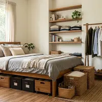 Kamar Rapi Tanpa Lemari (AI Generated)