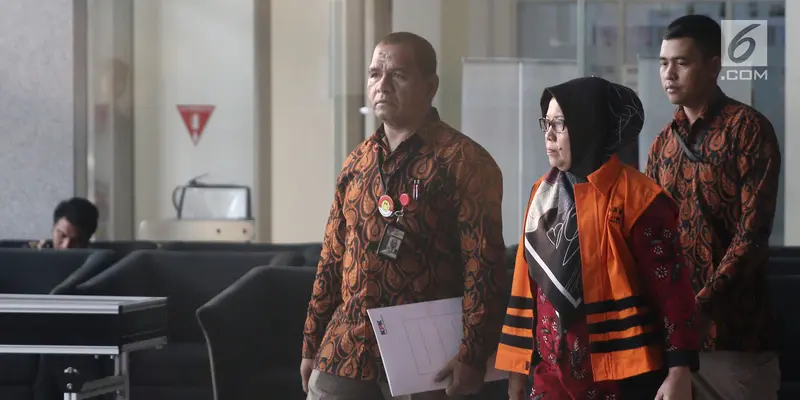 Ekspresi Anggota DPRD Sumut Tiaisah Ritonga Usai Diperiksa KPK