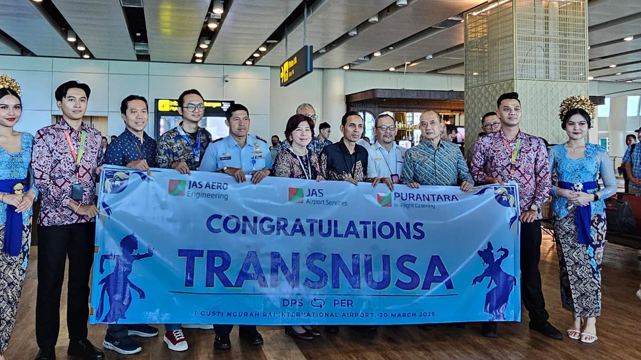 PT Jasa Angkasa Semesta Mendukung Penerbangan Perdana TransNusa Rute Bali-Perth