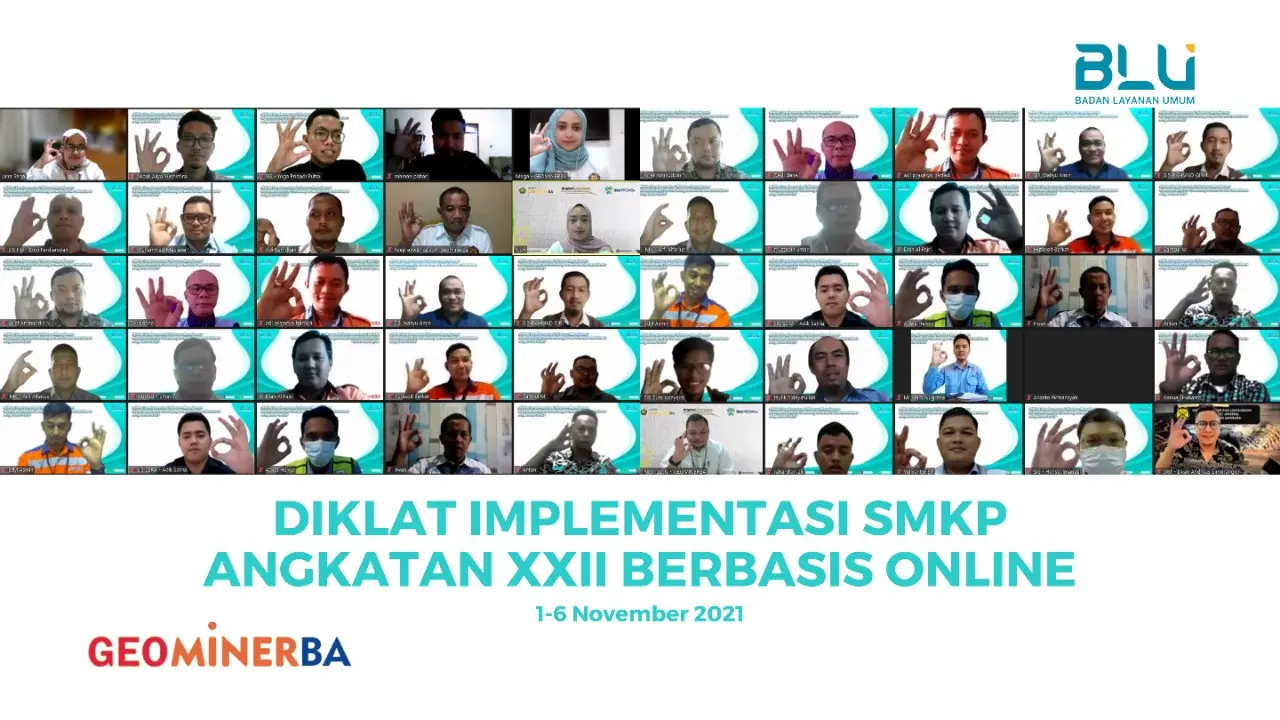 Diklat Implementasi Sistem Manajemen Keselamatan Pertambangan (SMKP) Angkatan XXII kembali dilaksanakan.