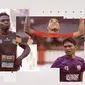 3 penyerang Timnas Indonesia: Osas Saha, Alberto Goncalves dan Ferdinand Sinaga. (Bola.com/Dody Iryawan)