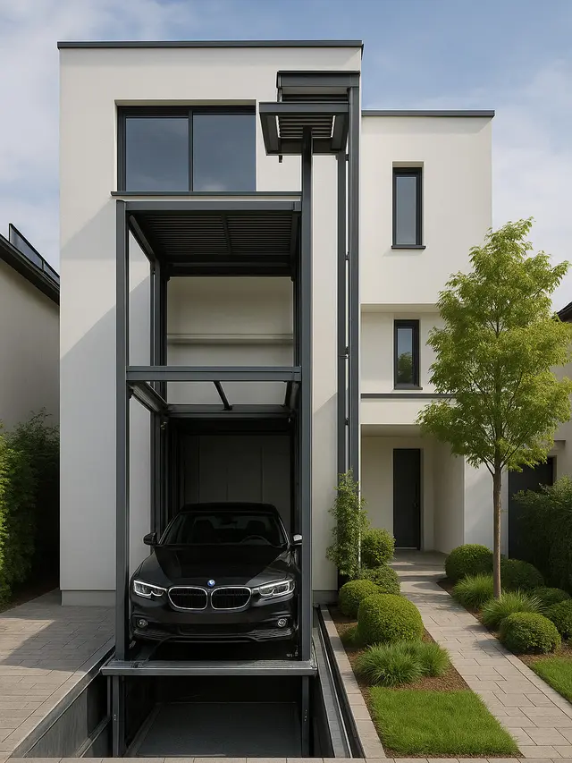 Model Rumah dengan Carport Kecil di Gang Sempit (Image by ChatGPT)