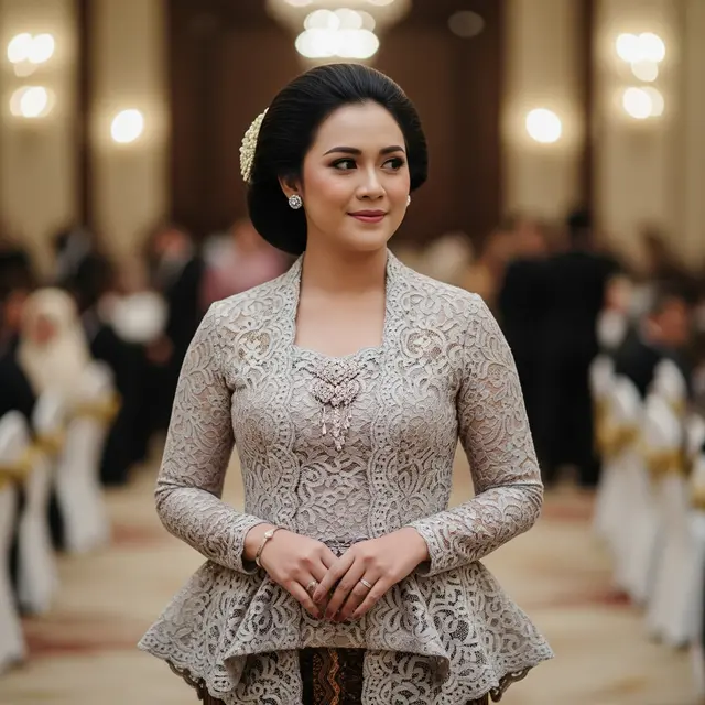 9 Model Atasan Brokat Peplum untuk Samarkan Perut, Tampil Anggun dan Percaya Diri