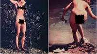 Dalam foto-foto tersebut, terlihat Eva Braun sedang menikmati musim panas di pinggir danau