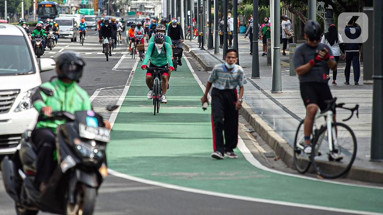 FOTO: CFD Ditiadakan, Kawasan Sudirman - Thamrin Tetap Ramai