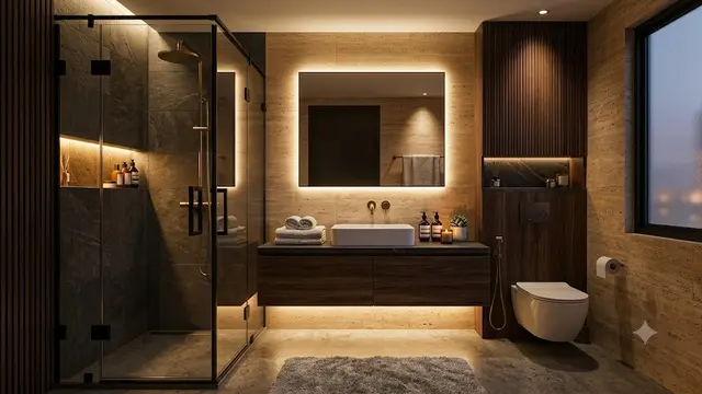 Inspirasi Kamar Mandi Kecil ala Hotel/AI Generated