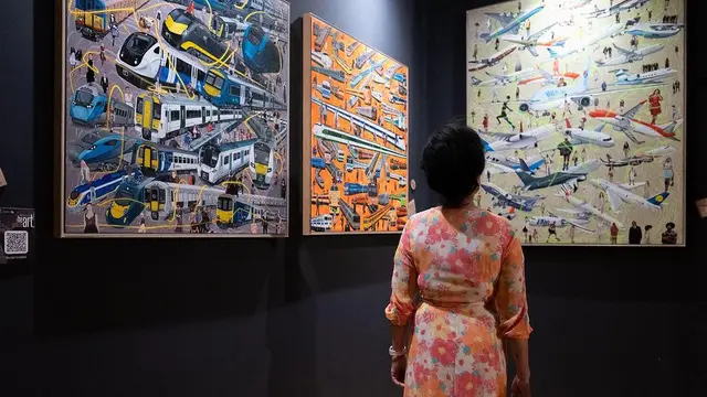 Pameran seni bertajuk Indonesia: The Land of Art yang digelar secara virtual pada Jumat, 11 Agustus 2023. (Foto: Dok. Instagram @kempinskibali)