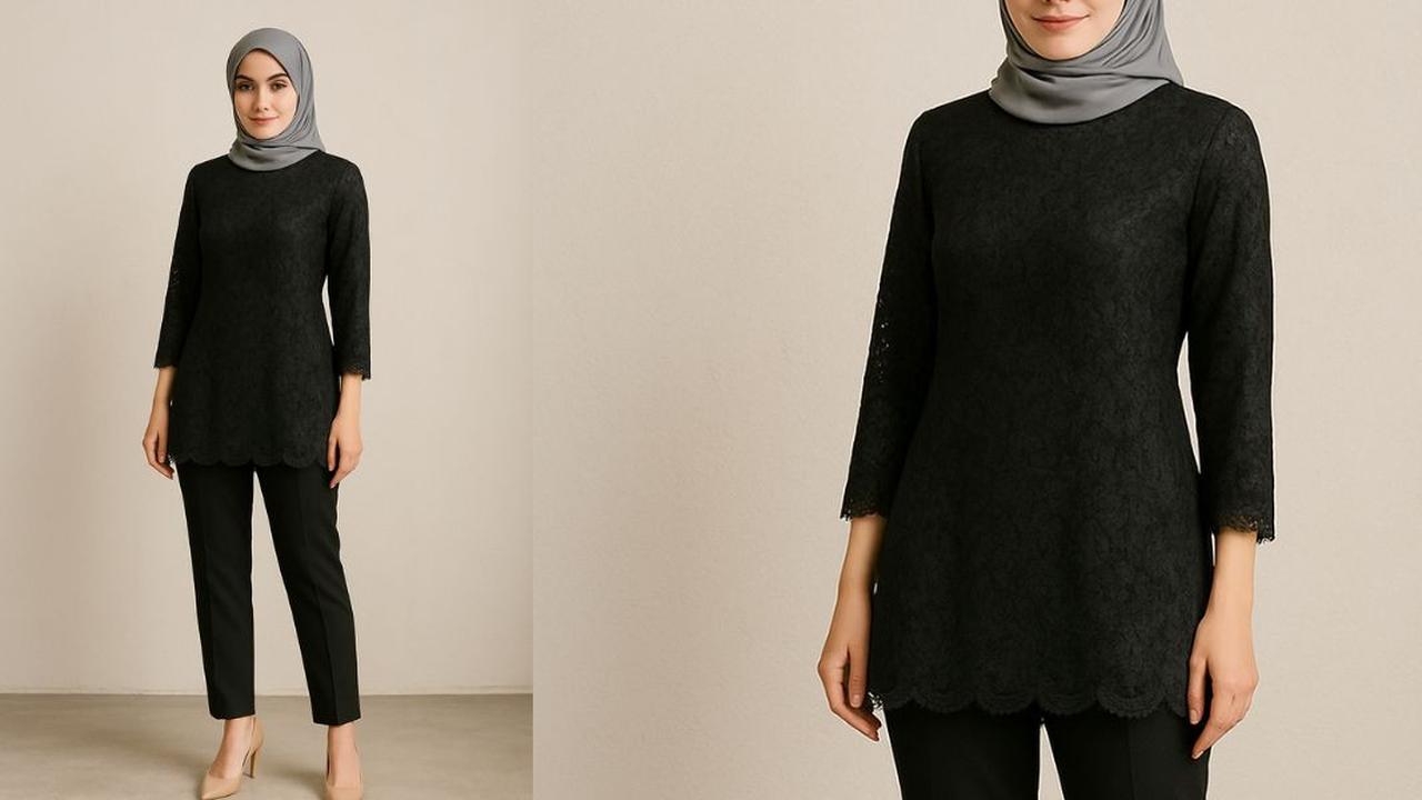 7 Model Baju Brokat Setelan Celana Panjang dengan Desain Anti Basic tapi Classy,  Cocok Jadi Inspirasi