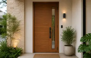 7 Model Pintu Utama dengan Kaca Vertikal, Pilihan Elegan untuk Fasad Rumah