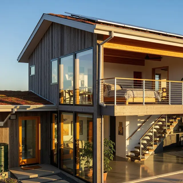 Rumah Mezzanine yang Modern Tapi Ramah Lingkungan dan Hemat Energi (Gemini AI)