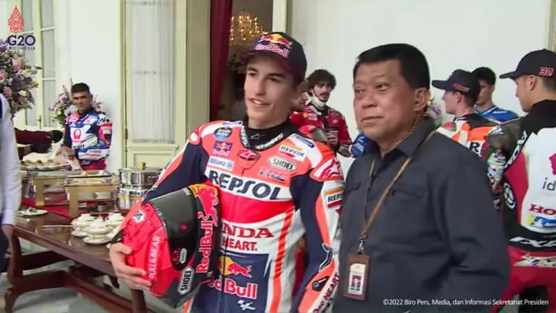 Marc Marquez di Istana Merdeka Jakarta