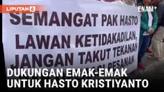 Sidang Praperadilan Hasto Kristiyanto, Emak-emak Beri Dukungan