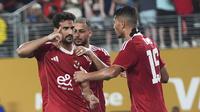 Selebrasi pemain Al Ahly,&nbsp;Mohamed Ali Ben Romdhane dalam laga versus Porto di Piala Dunia Antarklub 2025, Selasa (24/6/2025). (AP Photo/Frank Franklin II)