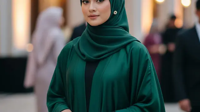 Model Abaya Polos Tanpa Motif Tapi Anggun
