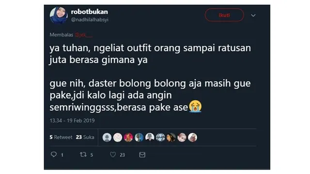 keluh kesah netizen tentang outfit