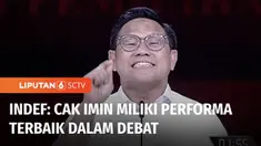 Institute for Development of Economics and Finance atau INDEF menilai Debat Cawapres tidak banyak membahas isu penting, sehingga visi misi kandidat tidak tersampaikan. Namun dari ketiga kandidat, INDEF menilai Muhaimin Iskandar memiliki performa terb...