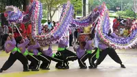 Merayakan Imlek, Jungleland gelar atraksi Barongsai. 