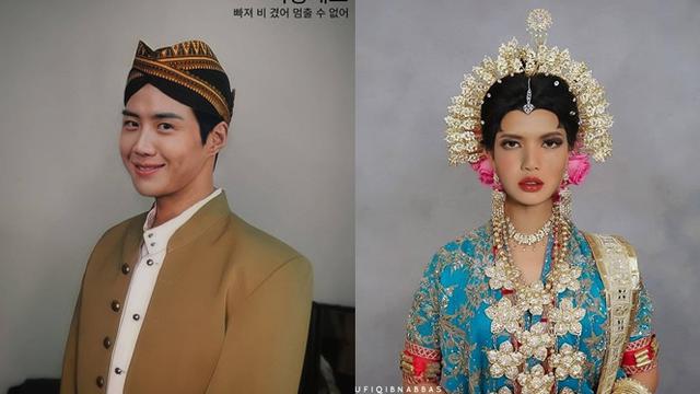 7 Editan Foto Artis Korea Pakai Busana Adat Indonesia Ini Bikin Senyum Hot Liputan6 Com