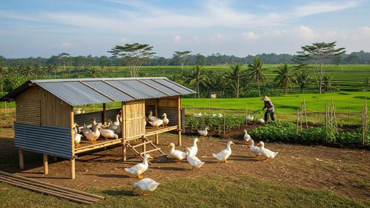 7 Tips Ternak Bebek Petelur dengan Kandang dari Bambu dan Seng Bekas, Telur Bisa untuk Dapur dan Dijual