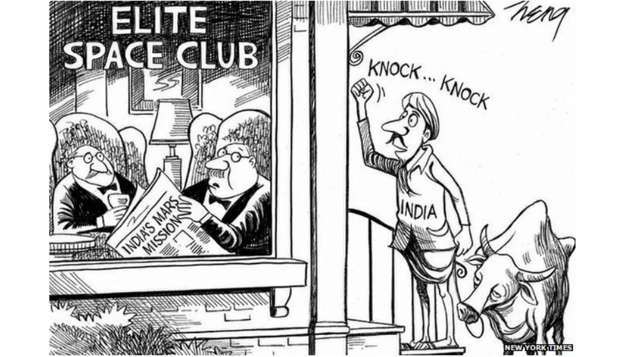 Kartun New York Times soal misi India ke Mars