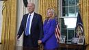 Pidato tersebut menjadi kesempatan pertama Biden kepada publik untuk mendengar langsung alasannya mundur dari pencalonan pada Pemilihan Presiden (Pilpres) AS. (Evan Vucci / POOL / AFP)
