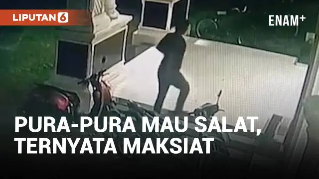 Seorang pria terekam kamera CCTV di sedang menunggu di halaman sebuah masjid di Medan Sumatera Utara. Ia seolah sedang menunggu waktu ibadah Salat namun akhirnya diketahui melakukan perbuatan maksiat.