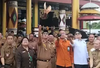 Bupati Lampung Tengah, Ardito Wijaya sata menghadiri peringatan Hari Anti Korupsi Sedunia (Hakordia). (Istimewa)