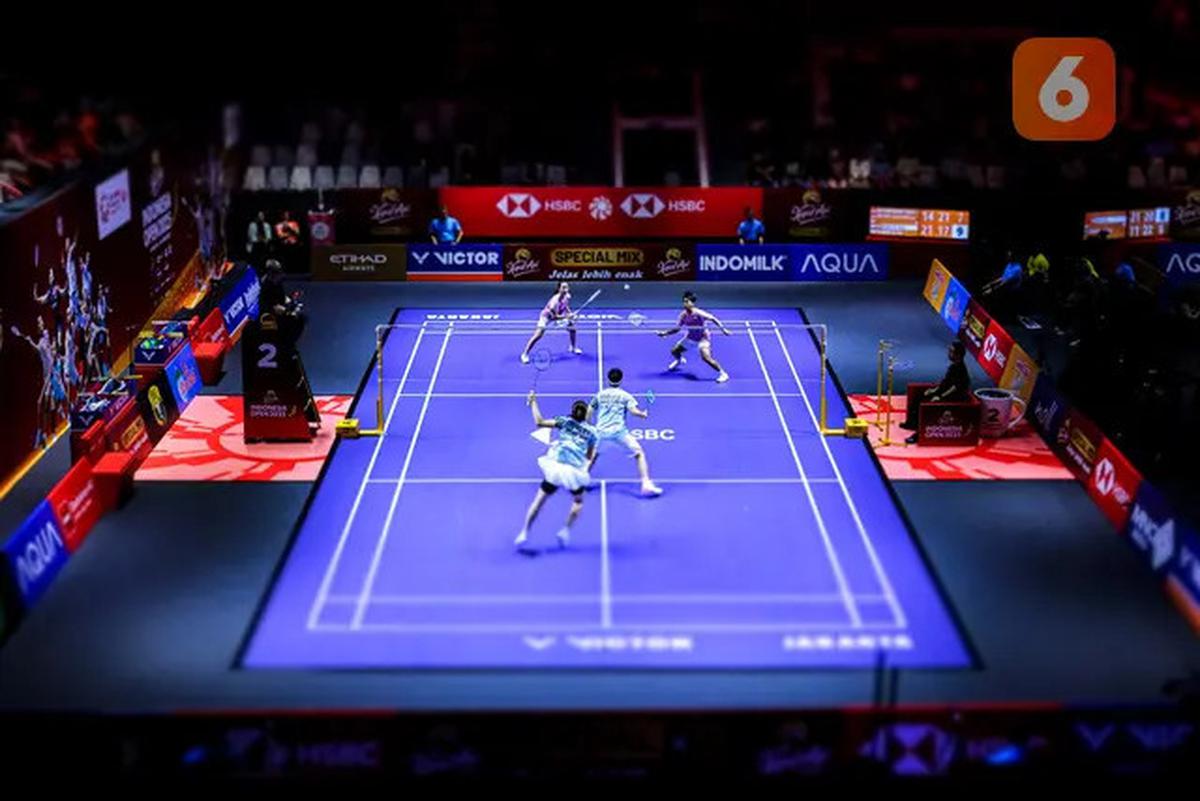 Foto: Nuansa Baru Indonesia Open 2025, Court Biru dan Karpet Abu-Abu