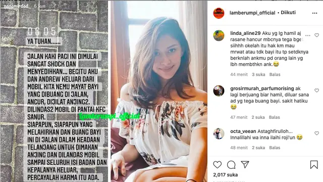 Nana Mirdad dan Andrew White dikejutkan dengan penemuan sesosok mayat bayi.