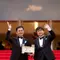 Goro Miyazaki dan Kenichi Yoda menerima Palme d'Or di Festival Film Cannes 2024. (Vianney Le Caer/Invision/AP)