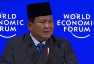 Presiden Prabowo Subianto di World Economic Forum (WEF) Davos, Swiss, Kamis (22/1/2026). (Foto: tangkapan layar/youtube Badan Komunikasi Pemerintah RI)